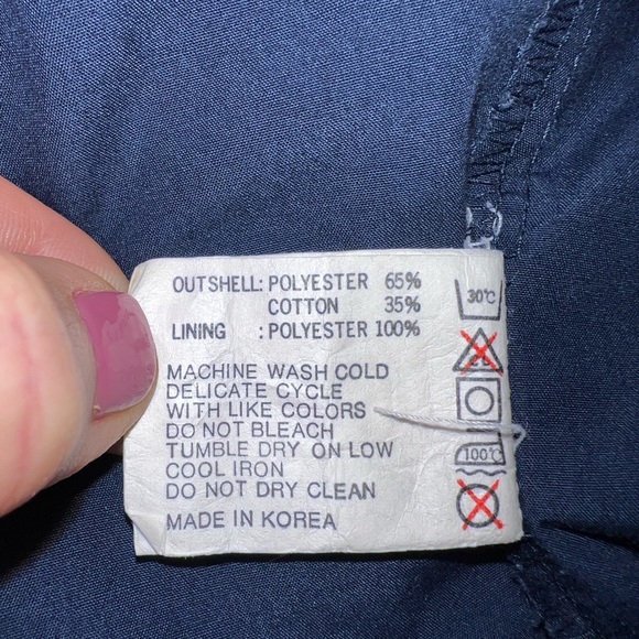 Retro Y2K Nike EEL Korean Pullover Running Windbreaker Women’s Small Blue - Picture 11 of 11